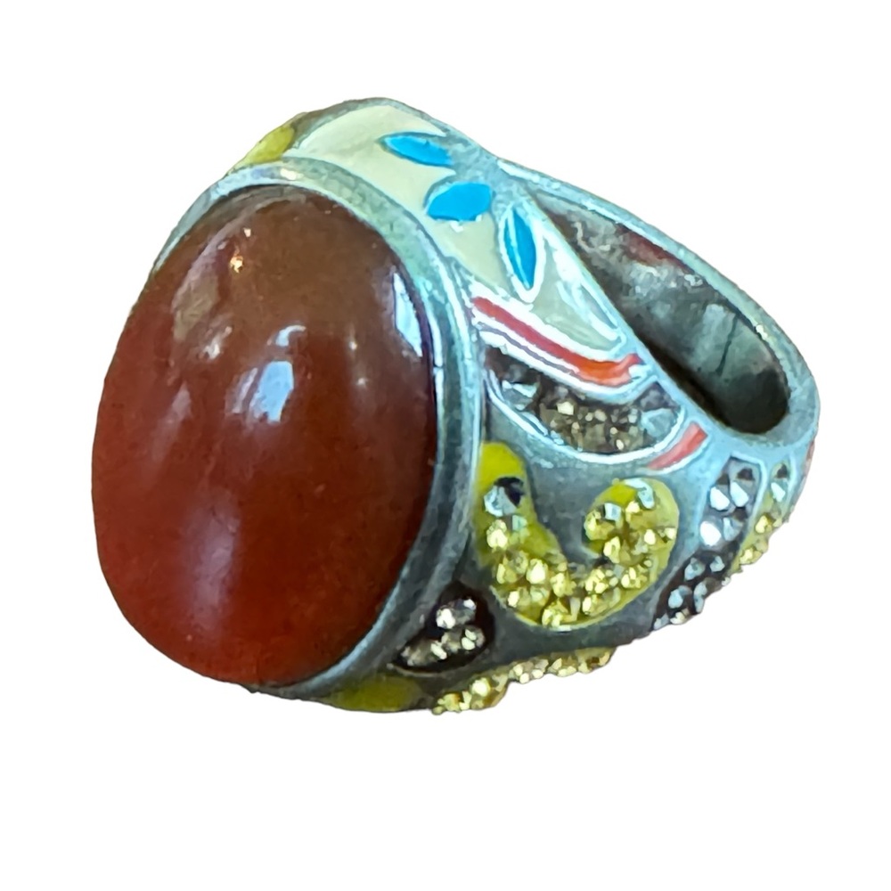 Sigal carnelian 925 silver ring size 7